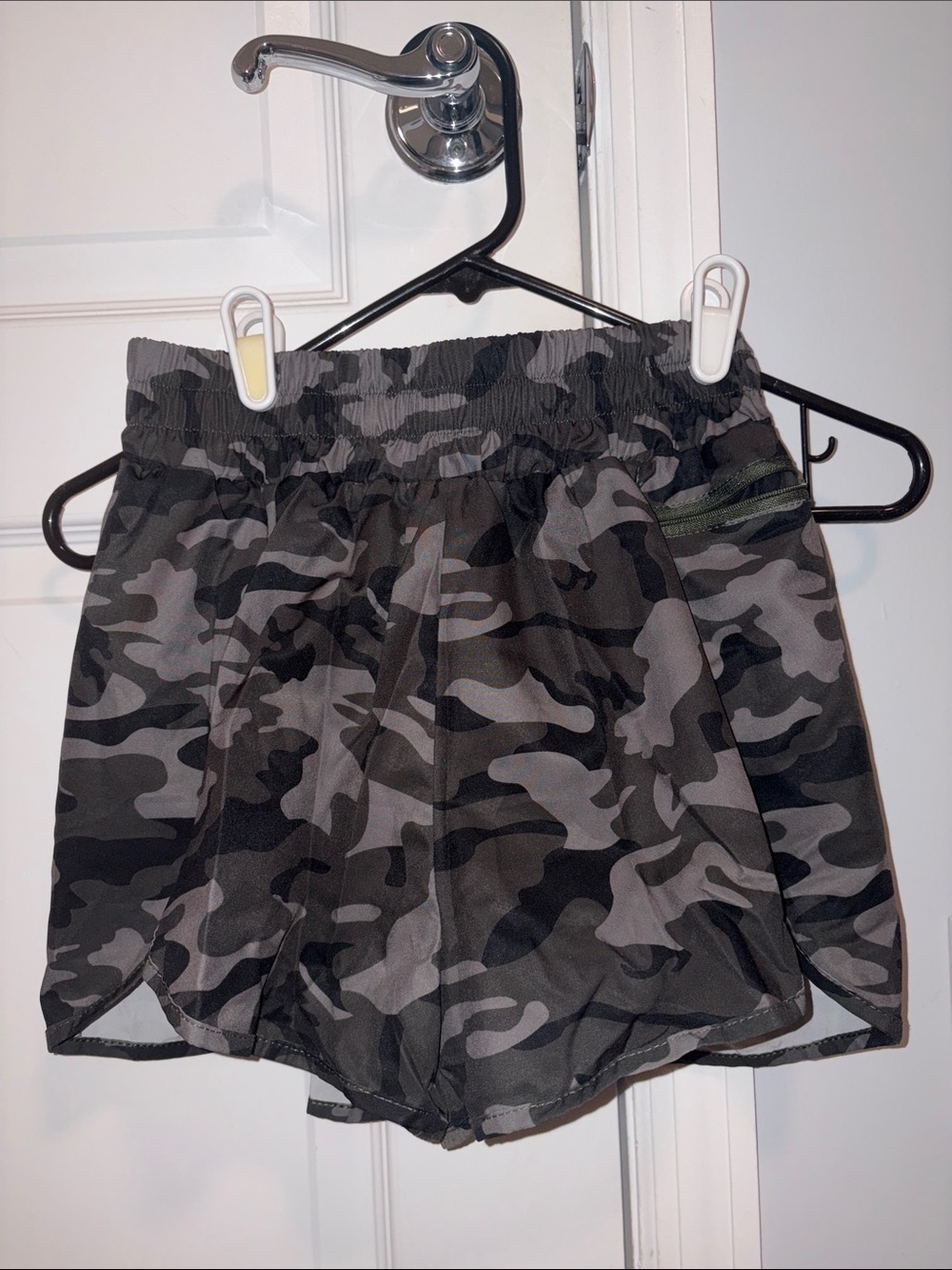 Women’s Gray Camo Athletic Shorts